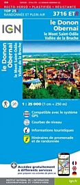 I.G.N - Carte au 1-25.000ème - TOP 25 - 3716ETR (résistante) - Le Donon - Obernai - Mont Sainte-Odile - Vallée de la Bruche