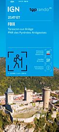 I.G.N - Carte au 1-25.000ème - TOP 25 - 2147ET - Foix- Tarascon-Sur-Ariège - PNR des Pyrénées Ariégeoises
