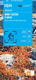 I.G.N - Carte au 1-25.000ème - TOP 25 - 2739OT - Mont Lozère - Florac - Parc national des Cévennes