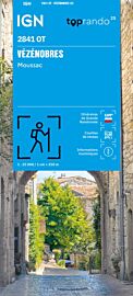 I.G.N - Carte au 1-25.000ème - TOP 25 - 2841 OT - Vézénobres - Moussac