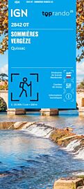 I.G.N - Carte au 1-25.000ème - TOP 25 - 2842 OT - Sommières - Vergèze - Quissac