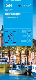 I.G.N - Carte au 1-25.000ème - TOP 25 - 2843 OT - Aigues-Mortes - la Grande-Motte