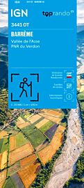I.G.N - Carte au 1-25.000ème - TOP 25 - 3441OT - Barrême - Vallée de L'Asse - PNR du Verdon