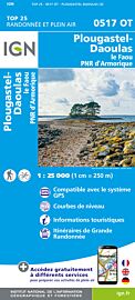 I.G.N - Carte au 1-25.000ème - TOP 25 - 517 OT - Plougastel-Daoulas - Le Faou - P.N.R d'Armorique