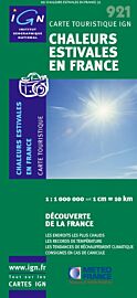 I.G.N - Carte Thématique ref.921 - Chaleurs estivales en France