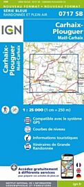 I.G.N Carte au 1-25.000ème - Série bleue - 0717 SB - Carhaix-Plouguer (Maël-Carhaix)