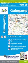 I.G.N Carte au 1-25.000ème - Série bleue - 0816 SB - Guingamp
