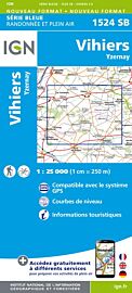 I.G.N Carte au 1-25.000ème - Série bleue - 1524 SB - Vihiers - Yzernay