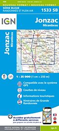 I.G.N Carte au 1-25.000ème - Série bleue - 1533 SB - Jonzac - Mirambeau 
