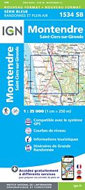 I.G.N Carte au 1-25.000ème - Série bleue - 1534 SB - Montendre - Saint Ciers sur Gironde