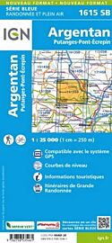 I.G.N Carte au 1-25.000ème - Série bleue - 1615SB - Argentan - Putanges-Pont-Ecrepin
