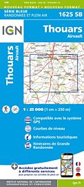 I.G.N Carte au 1-25.000ème - Série bleue - 1625 SB - Thouars - Airvault