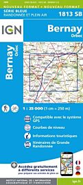 I.G.N Carte au 1-25.000ème - Série bleue - 1813 SB - Bernay - Orbec