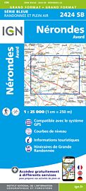 I.G.N Carte au 1-25.000ème - Série bleue - 2424 SB - Nérondes - Avord
