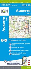 I.G.N Carte au 1-25.000ème - Série bleue - 2620 SB - Auxerre - Toucy