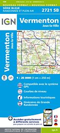 I.G.N Carte au 1-25.000ème - Série bleue - 2721 SB - Vermenton - Joux la Ville 