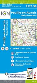 I.G.N Carte au 1-25.000ème - Série bleue - 2923 SB - Pouilly-en-Auxois - Thoisy-la-Berchère
