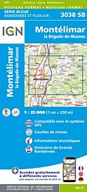 I.G.N Carte au 1-25.000ème - Série bleue - 3038 SB - Montélimar - La Bégude de Mazenc