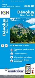 I.G.N Carte au 1-25.000ème - TOP 25 - 3337 OT - Devoluy - Obiou - Pic de Bure