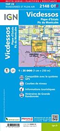 I.G.N Carte au 1-25.000ème - TOP 25R - 2148 OTR - Vicdessos - Pique d'Estats - Pic du Montcalm - Résistante