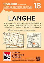 Istituto Geografico Centrale (I.G.C) - N°18 - Langhe Meridionali - Barolo - Bossolasco - Cairo M. - Carru - Ceva - Cherasco - Cortemilla - Dogliani - La Morra - Millesimo - Monforte d'Alba - Murazzano