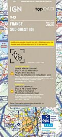 IGN - Carte Aéronautique OACI 943 - France sud-ouest - Papier - Edition 2025