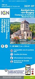 I.G.N - Carte au 1-25.000ème - TOP 25 - 3231 OT - Ambérieu en Bugey - Champagne en Valromey - massif du Bugey