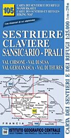 Istituto Geografico Centrale (I.G.C) - N°105 - Sestrière, Clavière, Sansicario, Prali