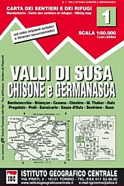 Istituto Geografico Centrale (I.G.C) - N°1 - Valli di Susa - Chisone e Germanasca