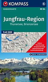 Kompass - Carte de randonnée - n°84 - Jungfrau Region, Thunersee, Brienzersee