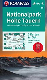 Kompass - Lot de cartes de randonnées - n°50 - Parc national de Hohe Tauern (Grossvenediger, Grossglockner, Ankoge)