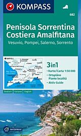 Editions Kompass - Carte de randonnées n°682 - Penisola Sorrentina, costiera Amalfitana (Péninsule de Sorrente, côte Amalfitaine)