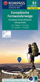 Kompass - Carte - Carte des itinéraires longue distance en Europe