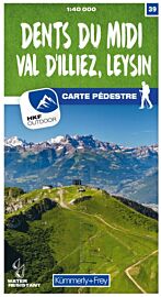 Kummerly & Frey - Carte de randonnées - N°39 - Dents du Midi, Val d'Illiez, Leysin