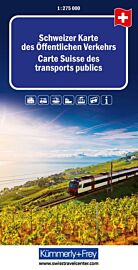 Kummerly & Frey - Carte - Carte de Suisse des transports publics