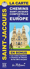 Editions Suzac - Carte - La Carte des chemins de Saint-Jacques-de-Compostelle en Europe