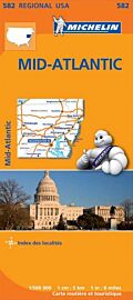 Michelin - Carte régionale n°582 - Mid-Atlantic, Allegheny Highlands