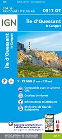 I.G.N Carte au 1-25.000ème - TOP 25 - 0317 OT - Ile d'Ouessant - le Conquet