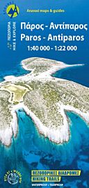 Anavasi - Carte de Randonnée - Paros - Antiparos