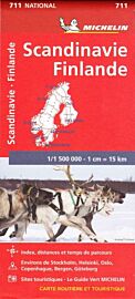 Michelin - Carte N°711 - Scandinavie (Norvège, Suède, Danemark, Finlande)