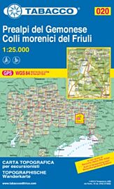 Tabacco - Carte de randonnées - 020 - Prealpi Carniche e Giulie del Gemonese