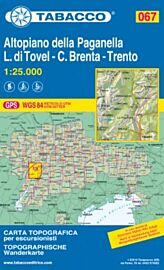 Tabacco - Carte de randonnées - 067 - Altopiano della Paganella - L. di Trovel - C. Brenta - Trento