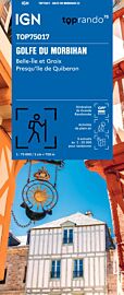I.G.N - Collection Carte Top 75 n°17 - Golfe du Morbihan - Belle-Ile et Groix - Presqu'île de Quiberon