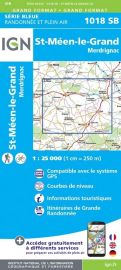 I.G.N - Carte au 1-25.000ème - Série bleue - 1018 SB - Saint-Méen-le-Grand - Merdrignac