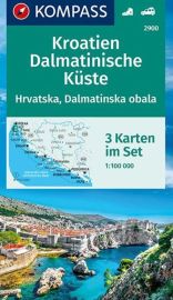 Kompass - Carte de randonnées - n°2900 - Côte dalmate (Croatie + Monténégro)
