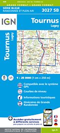 I.G.N Carte au 1-25.000ème - Série bleue - 3027 SB - Tournus - Lugny