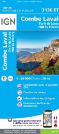 I.G.N - Carte au 1-25.000ème - TOP 25 - 3136 ET - Combe-Laval - Forêt de Lente - PNR du Vercors