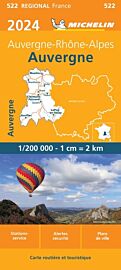 Michelin - Carte Régionale n°522 - Auvergne - Edition 2024