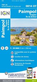 I.G.N - Carte au 1-25.000ème - Top 25 - 0814 OT - Paimpol - Tréguier - Île de Bréhat 