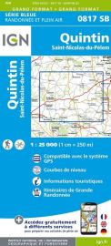 I.G.N - Carte au 1-25.000ème - Série bleue - 0817 SB - Quintin - Saint-Nicolas-du-Pélem
